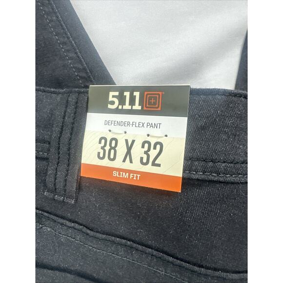 5.11 Tactical Defender Flex Slim Fit Black Pants Size 38x32 New With tags - Picture 3 of 10